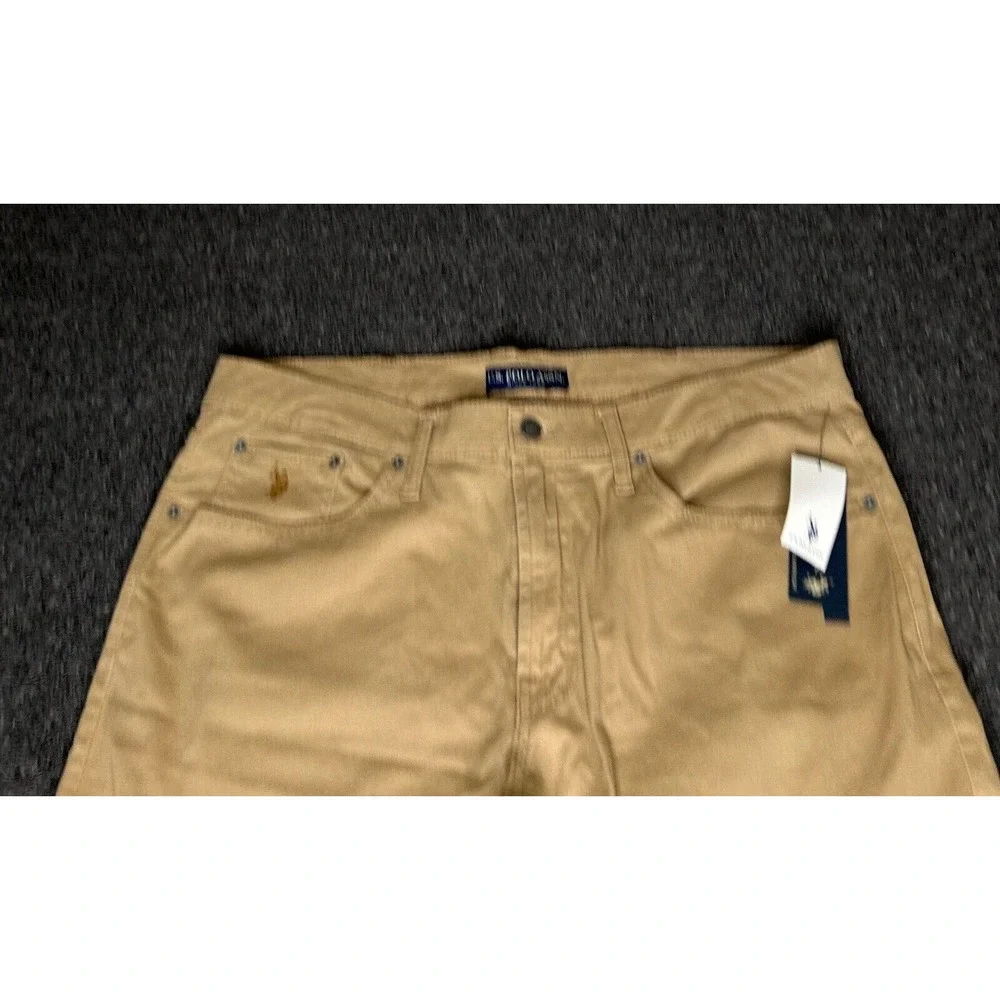 US Polo Assn‎ Active Stretch Slim Straight Pants Mens 38x34 Honey Tan New